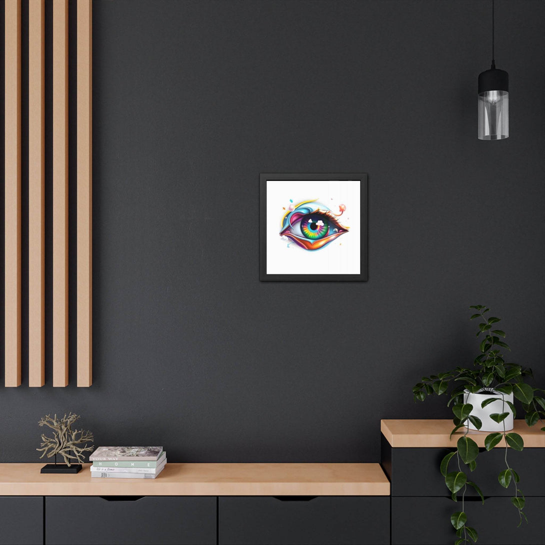 PsEyeDream #4 - Gaze of the Unseen on Semi-Gloss Coated Framed Poster - Highdellic