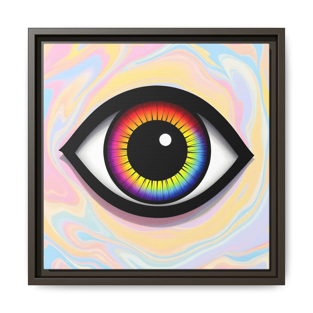 PsEyeFlow #25 - Chromatic Horizon. (Matte Canvas, Framed (Multi-color)) - Highdellic
