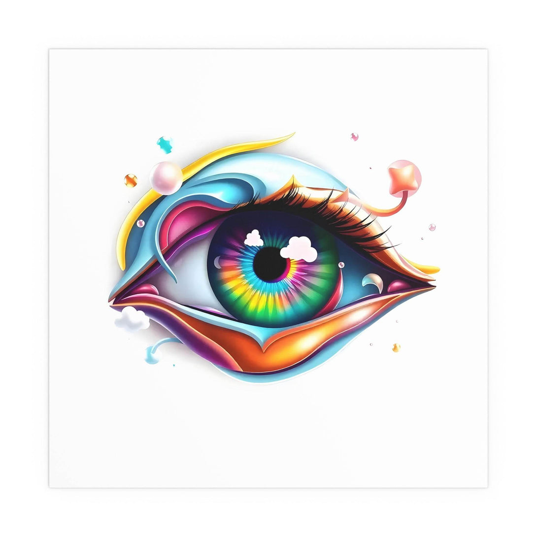 PsEyeDream #4 - Gaze of the Unseen on Premium heavyweight, semi-gloss Silk Poster - Highdellic