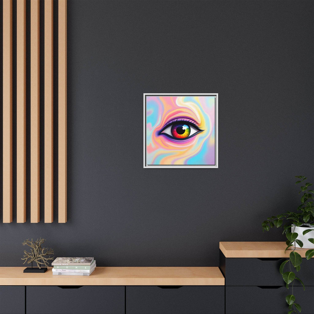 PsEyeFlow #34 – Veil of Visions on Framed Matte Canvas (multi colour) - Highdellic