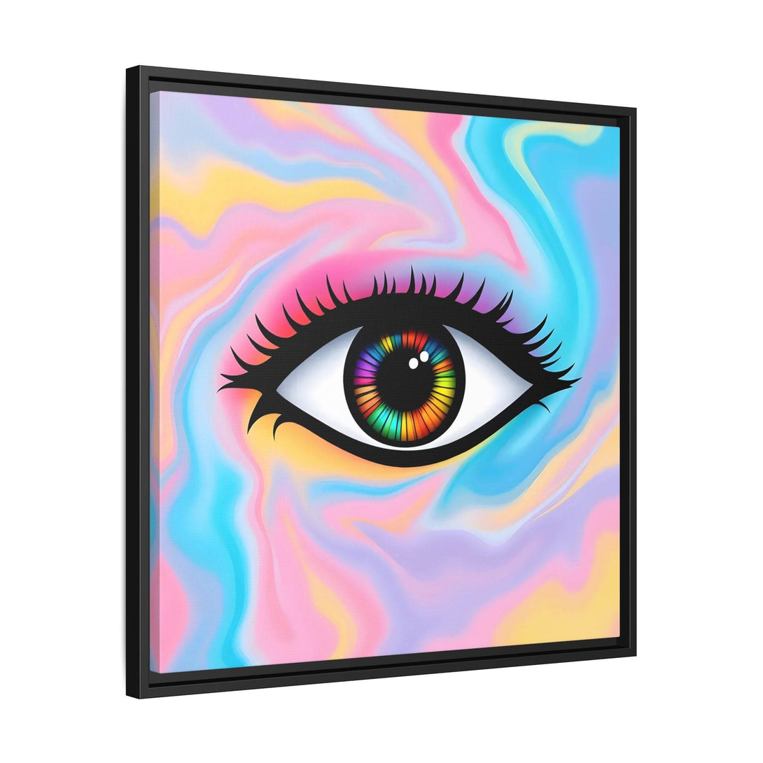 PsEyeFlow #32 - Prism Mirage on Framed Matte Canvas (multi colour) - Highdellic