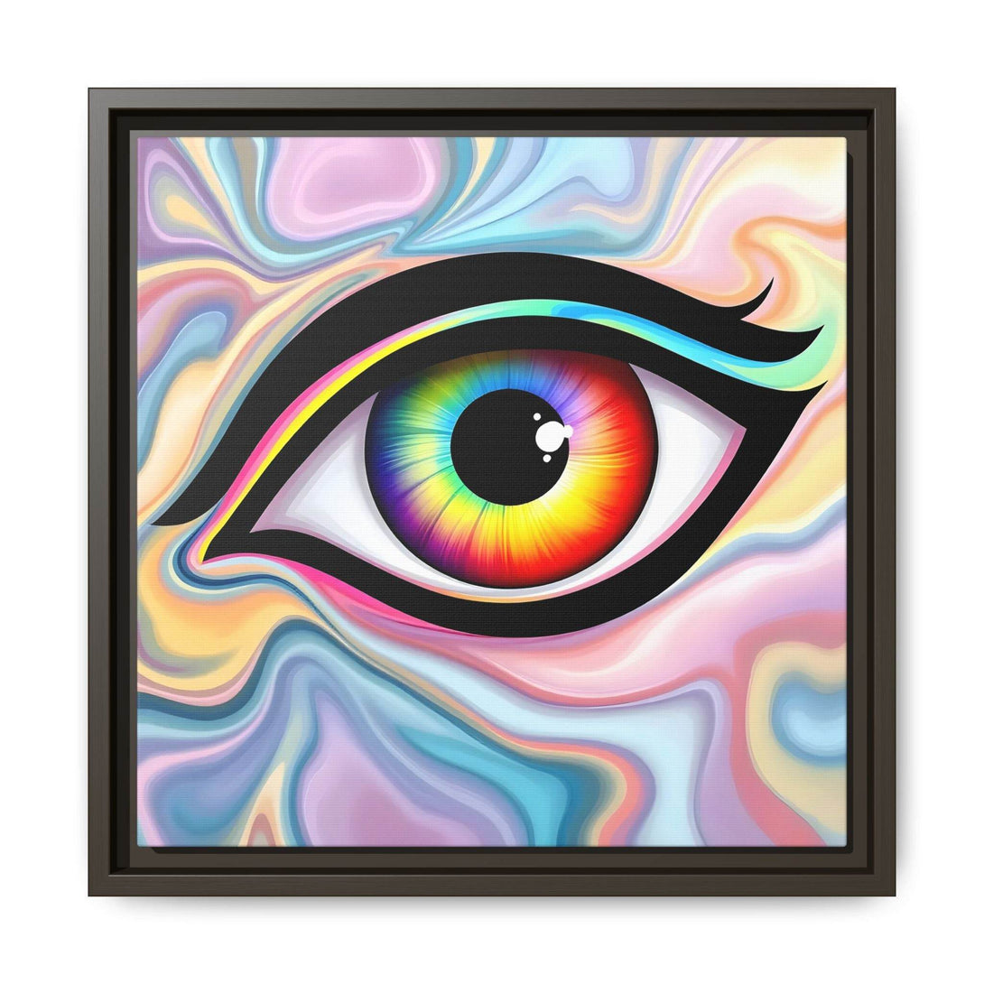 PsEyeFlow #24 - Prism Reflection (Square Matte Canvas, Framed (Multi-color)) - Highdellic