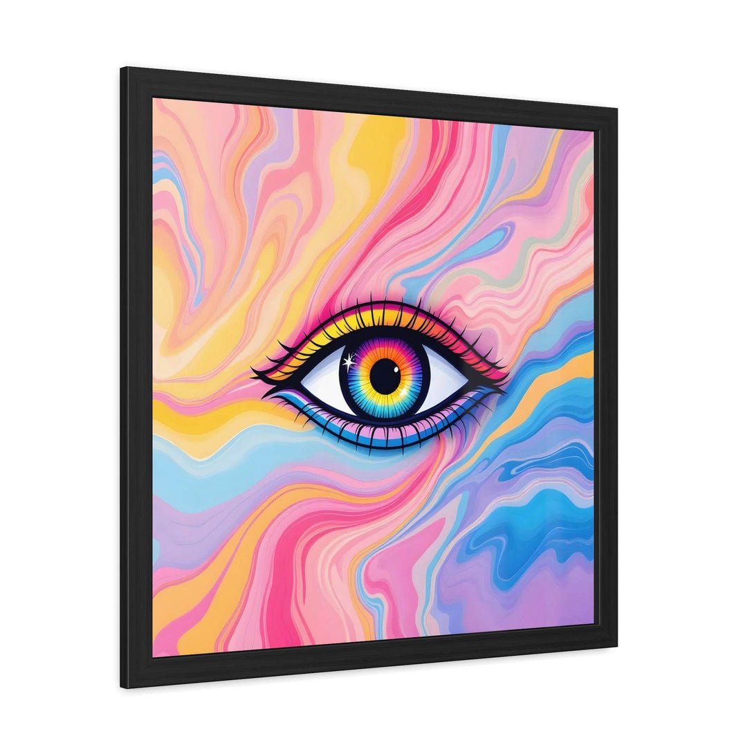 PsEyeFlow #17 - Visionary Glow. ( wood Framed semi-gloss coated paper ) - Highdellic