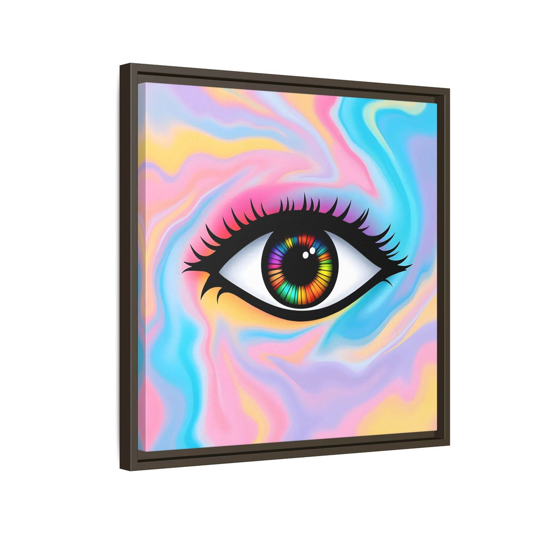 PsEyeFlow #32 - Prism Mirage on Framed Matte Canvas (multi colour) - Highdellic