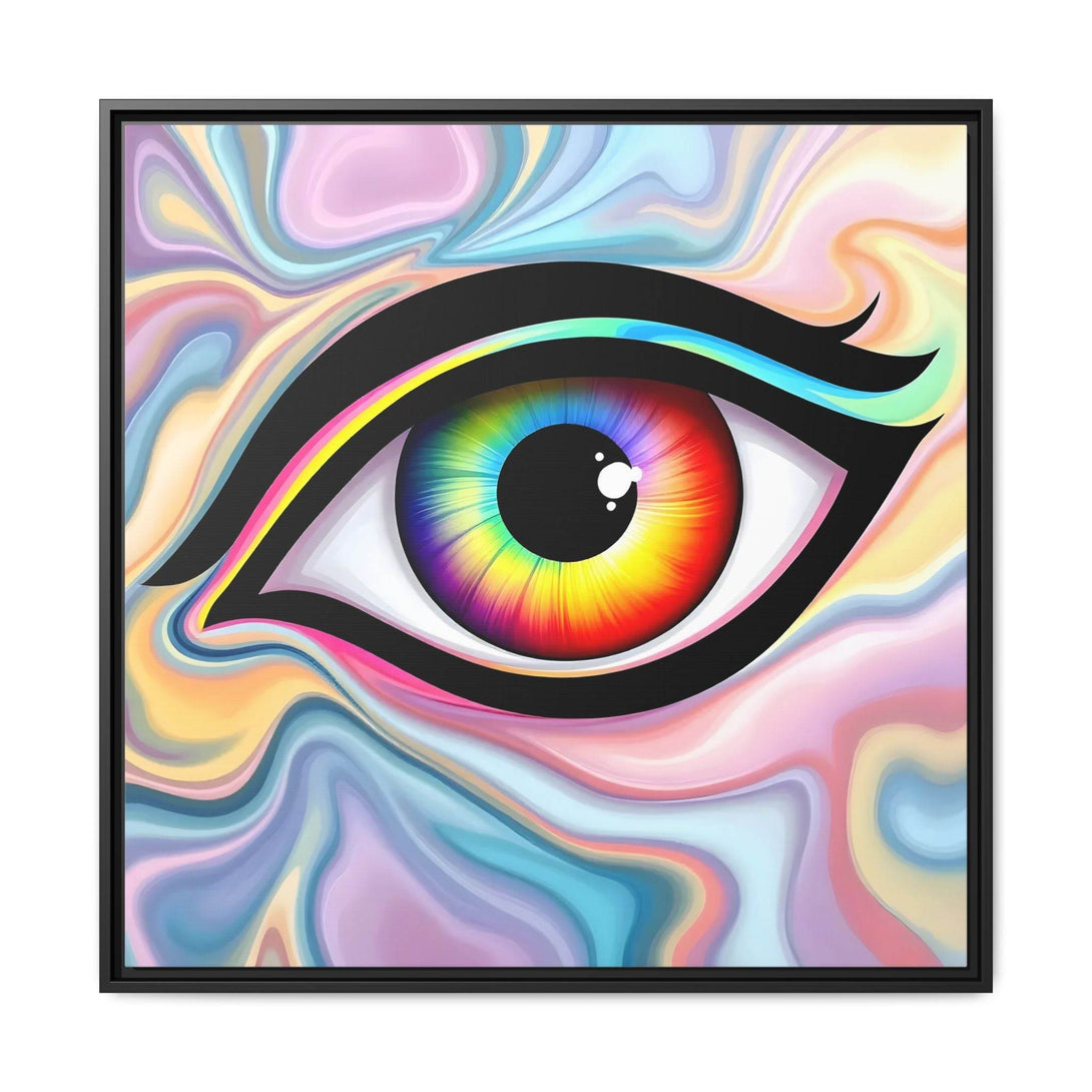 PsEyeFlow #24 - Prism Reflection (Square Matte Canvas, Framed (Multi-color)) - Highdellic