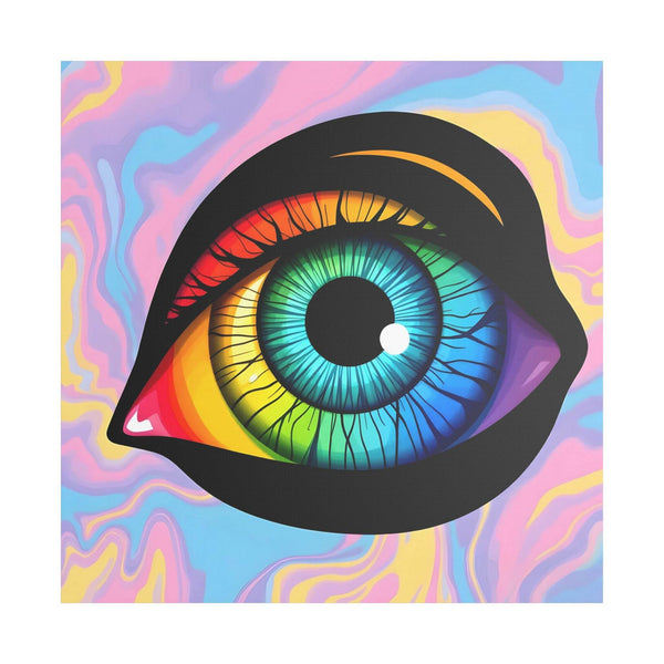 PsEyeFlow 4 - Chromatic Vision. (Satin Canvas, Stretched) - Highdellic