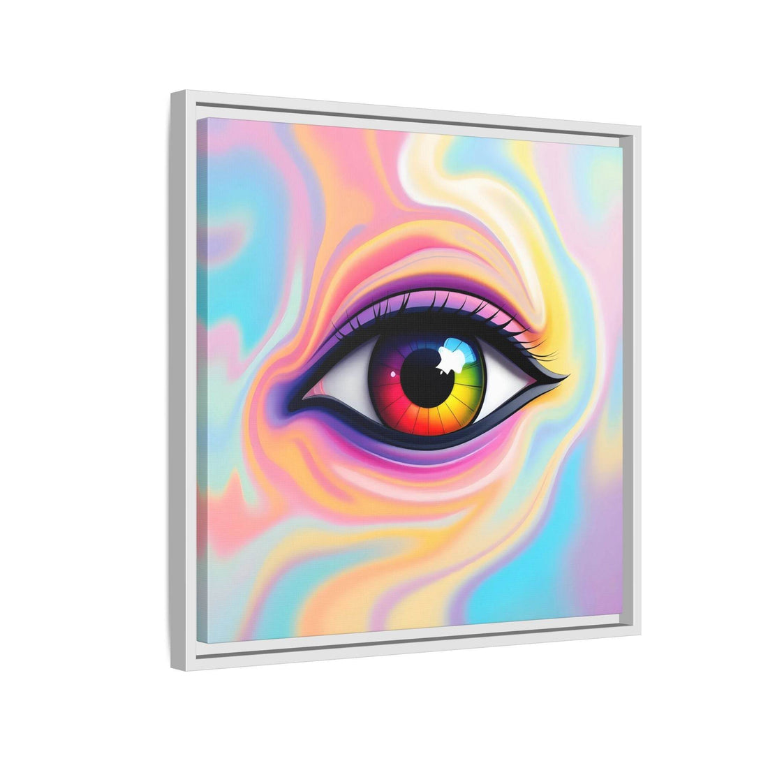 PsEyeFlow #34 – Veil of Visions on Framed Matte Canvas (multi colour) - Highdellic