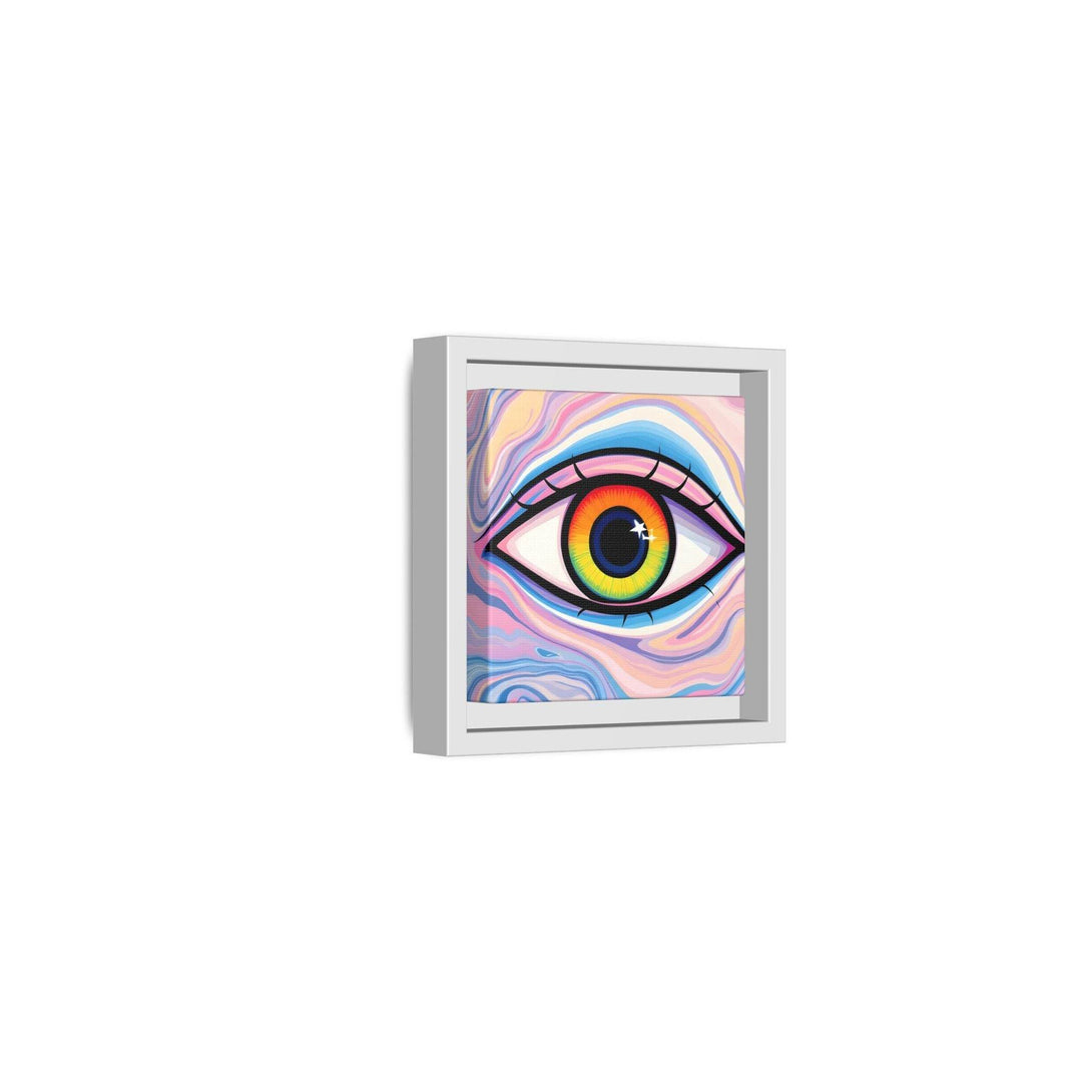 PsEyeFlow #9 - Celestial Stare. ( Colorful Framed Matte Canvas Decor ) - Highdellic