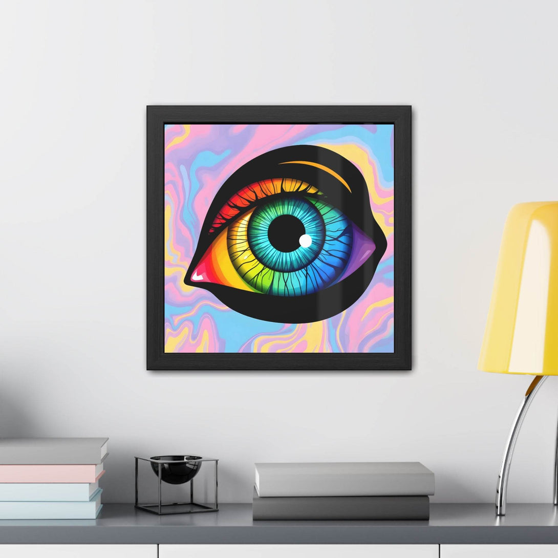 PsEyeFlow 4 - Chromatic Vision. ( wood Framed semi-gloss coated paper ) - Highdellic