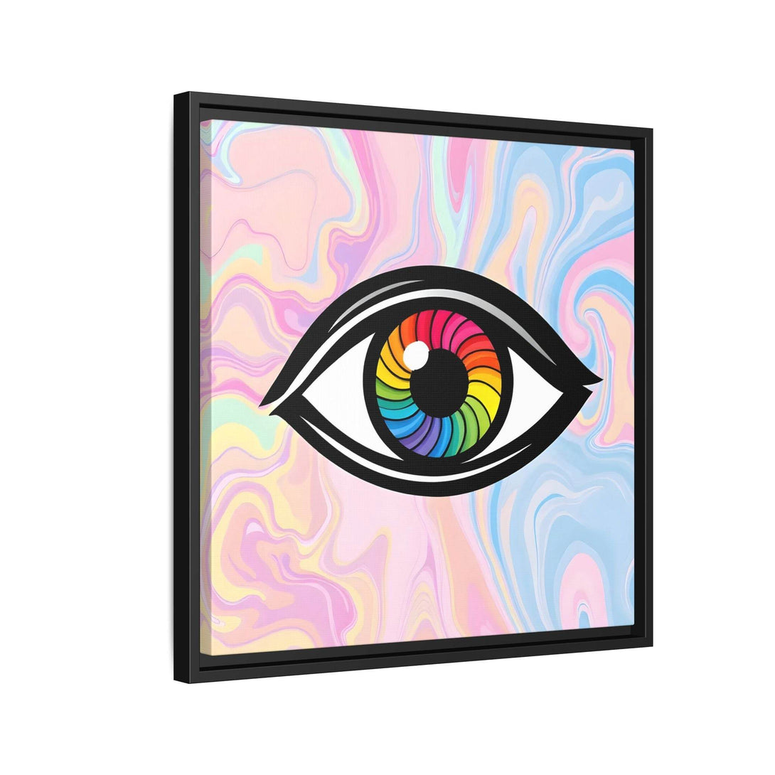 PsEyeFlow #10 - Hypnotic Spectrum. ( Colorful Framed Matte Canvas Decor ) - Highdellic