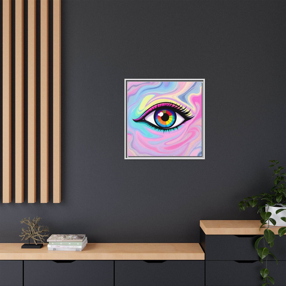 PsEyeFlow #8 - Radiant Vision. ( Colourful Framed Matte Canvas Decor ) - Highdellic