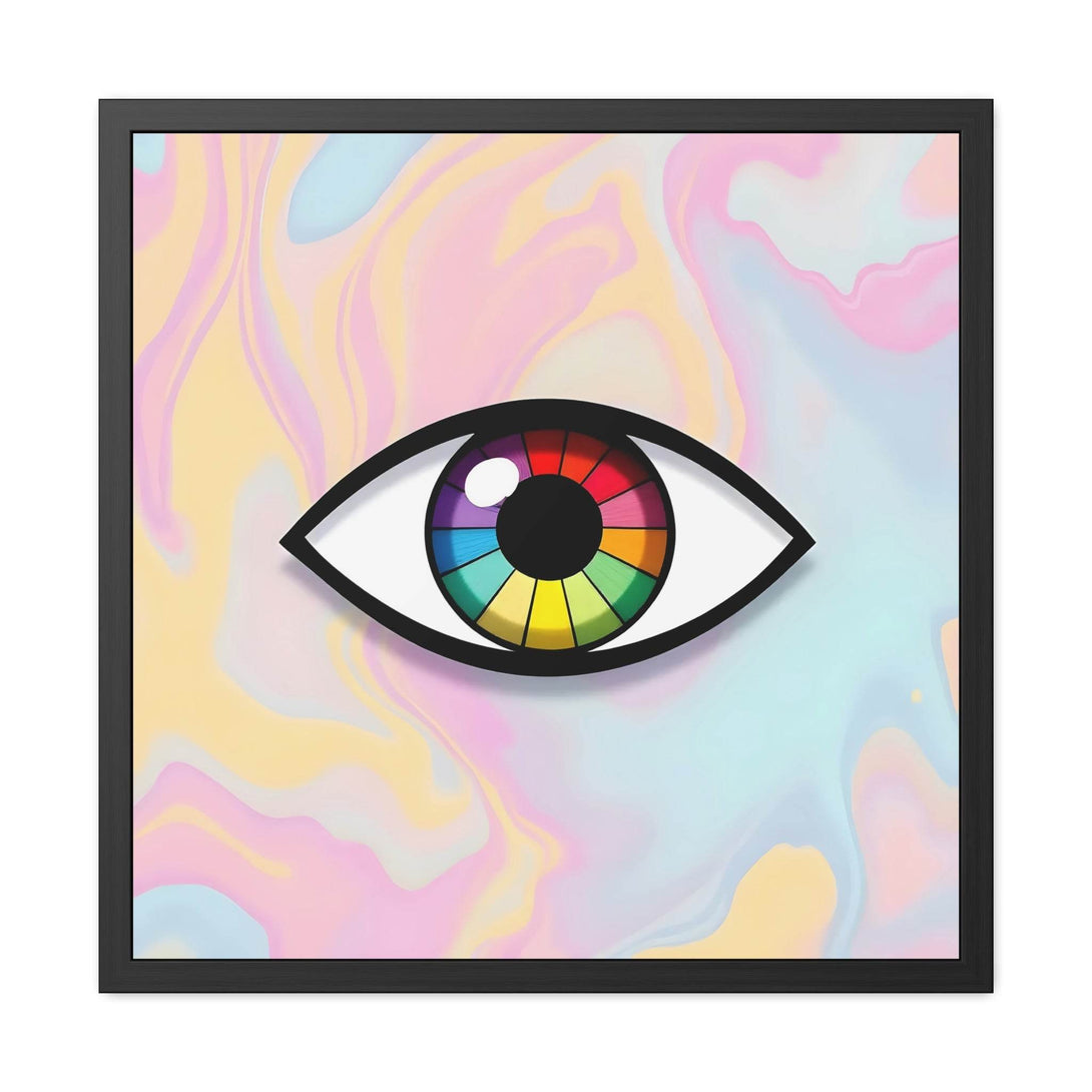 PsEyeFlow 5 - Prism Stare. ( wood Framed semi-gloss coated paper ) - Highdellic