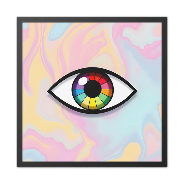 PsEyeFlow 5 - Prism Stare. ( wood Framed semi-gloss coated paper ) - Highdellic