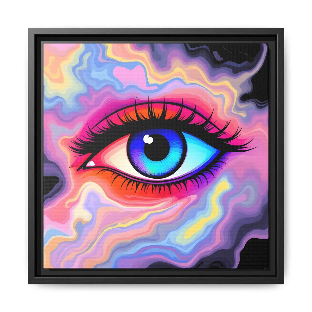 PsEyeFlow #23 - Nebula Gaze ( Colorful Framed Matte Canvas Decor ) - Highdellic