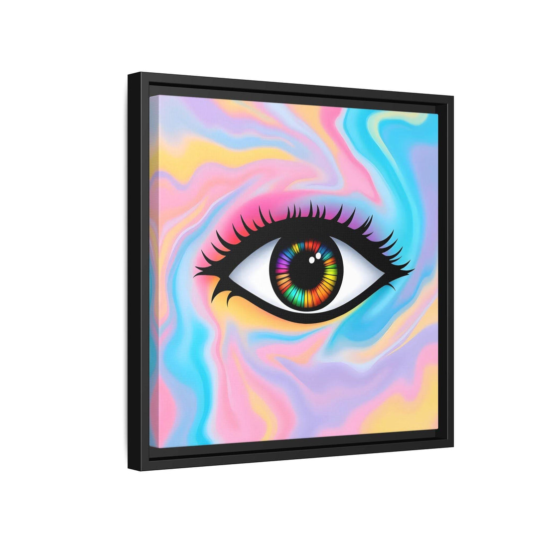 PsEyeFlow #32 - Prism Mirage on Framed Matte Canvas (multi colour) - Highdellic