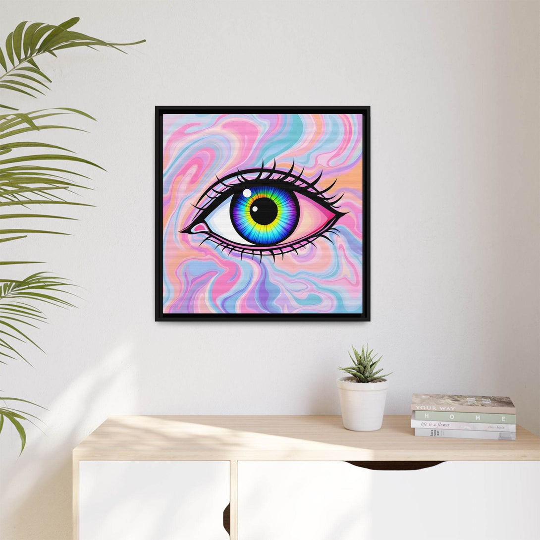PsEyeFlow #3 – Vivid Mirage (Matte Canvas, Framed (Multi-color)) - Highdellic
