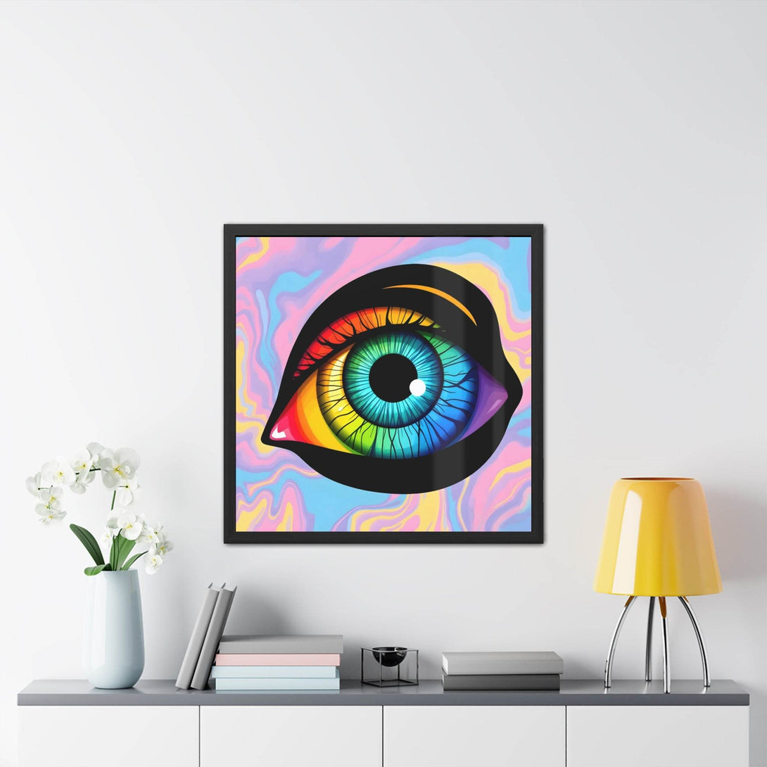 PsEyeFlow 4 - Chromatic Vision. ( wood Framed semi-gloss coated paper ) - Highdellic