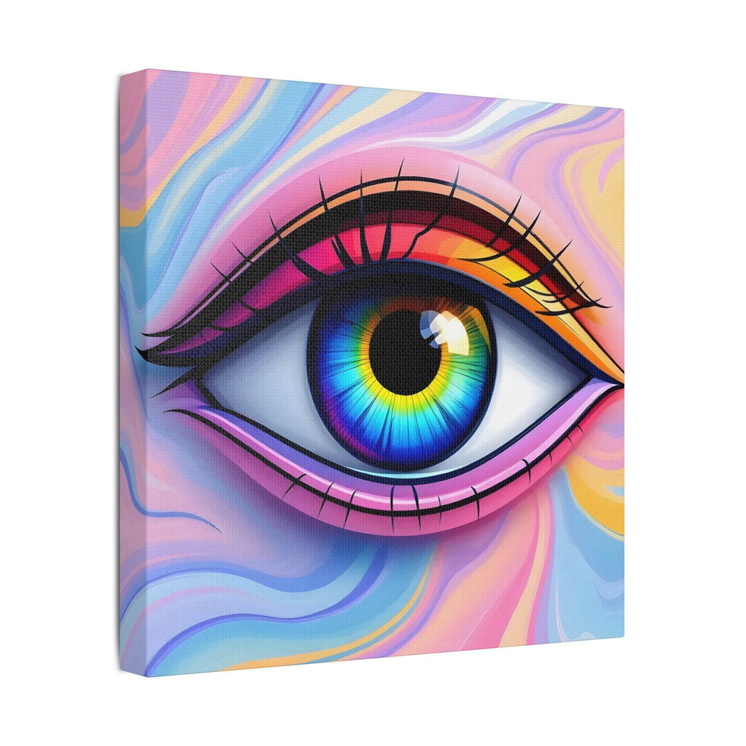 PsEyeFlow #13 - Luminous Gaze. (Satin Canvas, Stretched) - Highdellic