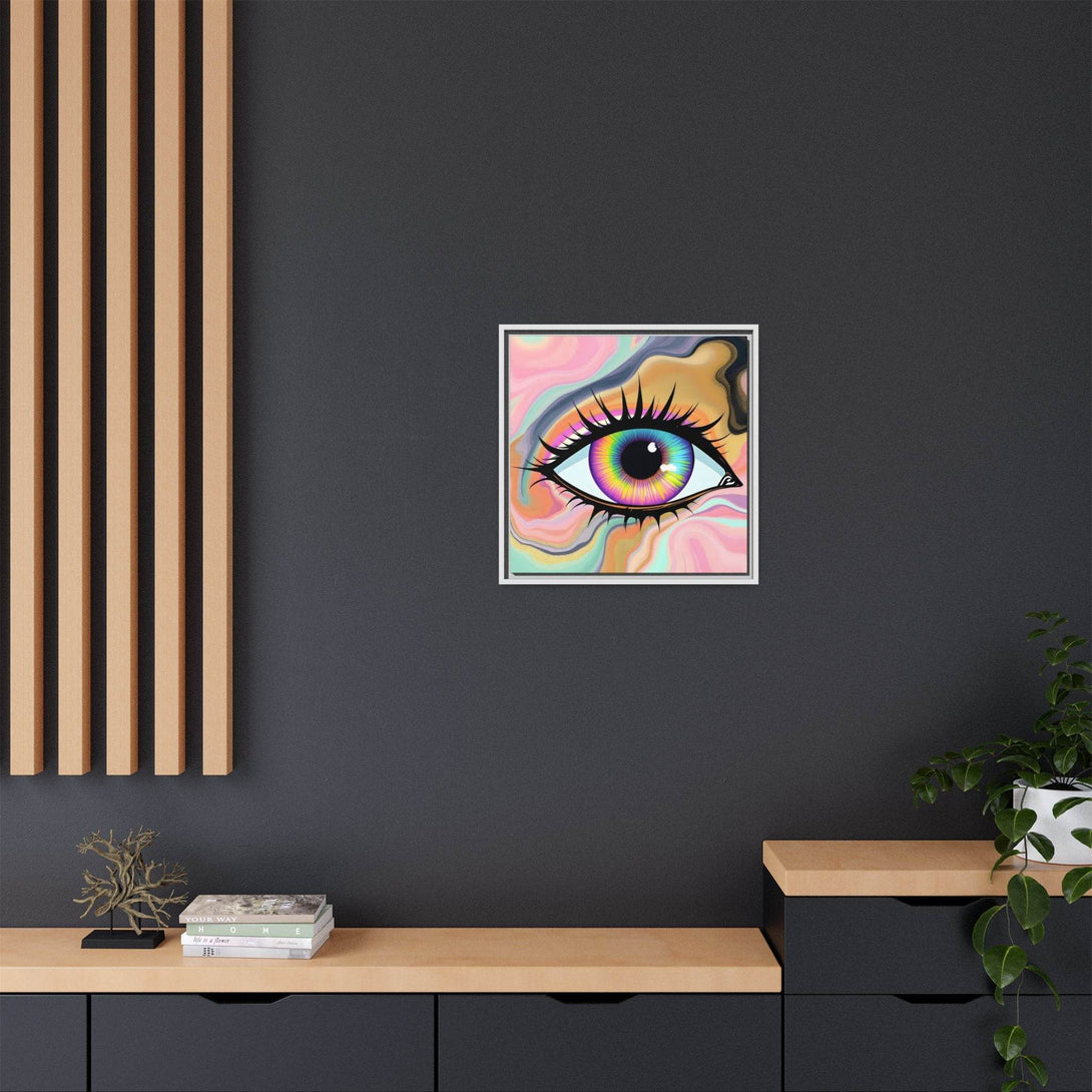 PsEyeFlow #7 - Cosmic Gaze. ( Colorful Framed Matte Canvas Decor ) - Highdellic