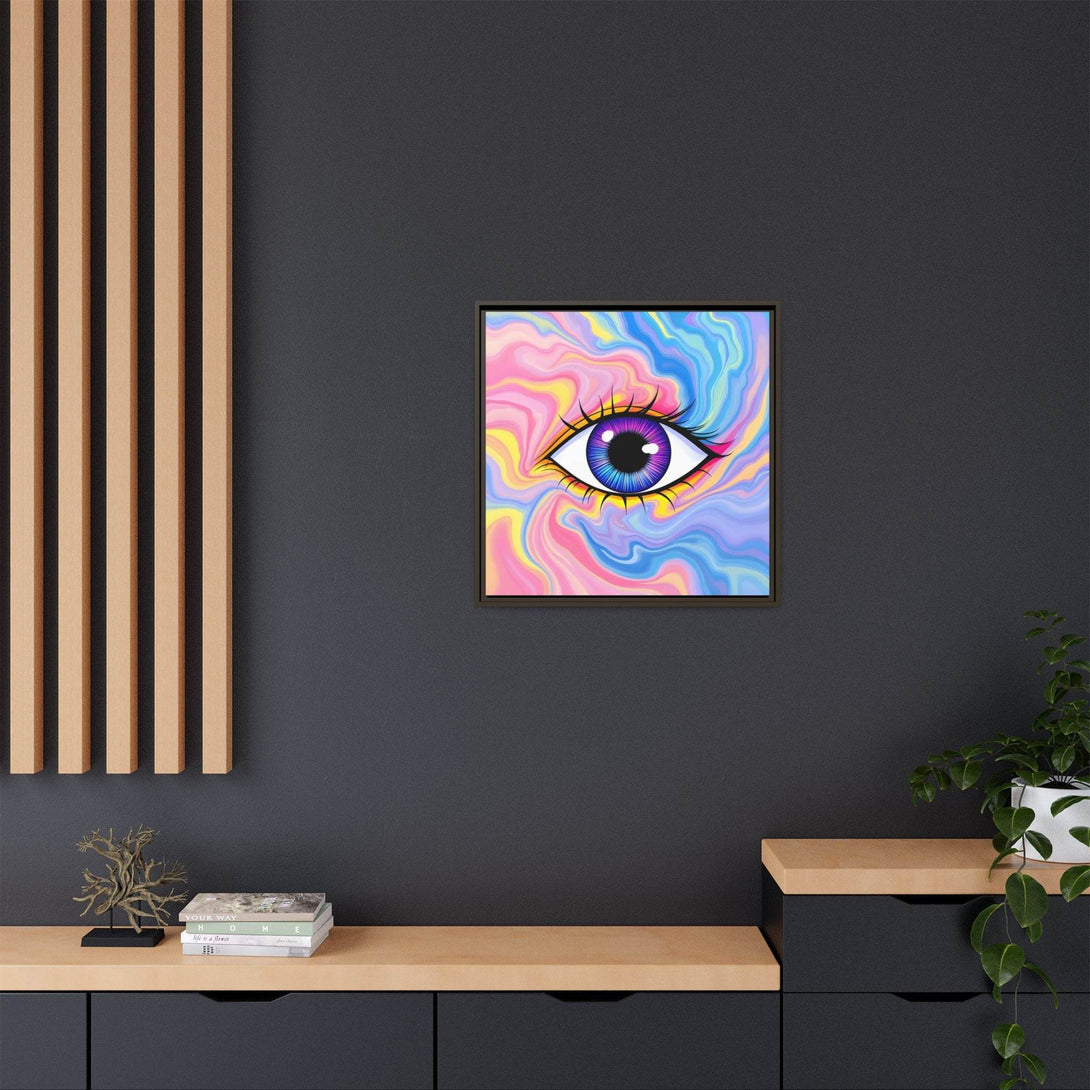 PsEyeFlow #28 - Cosmic Mirage on Framed Matte Canvas (Multi-color) - Highdellic