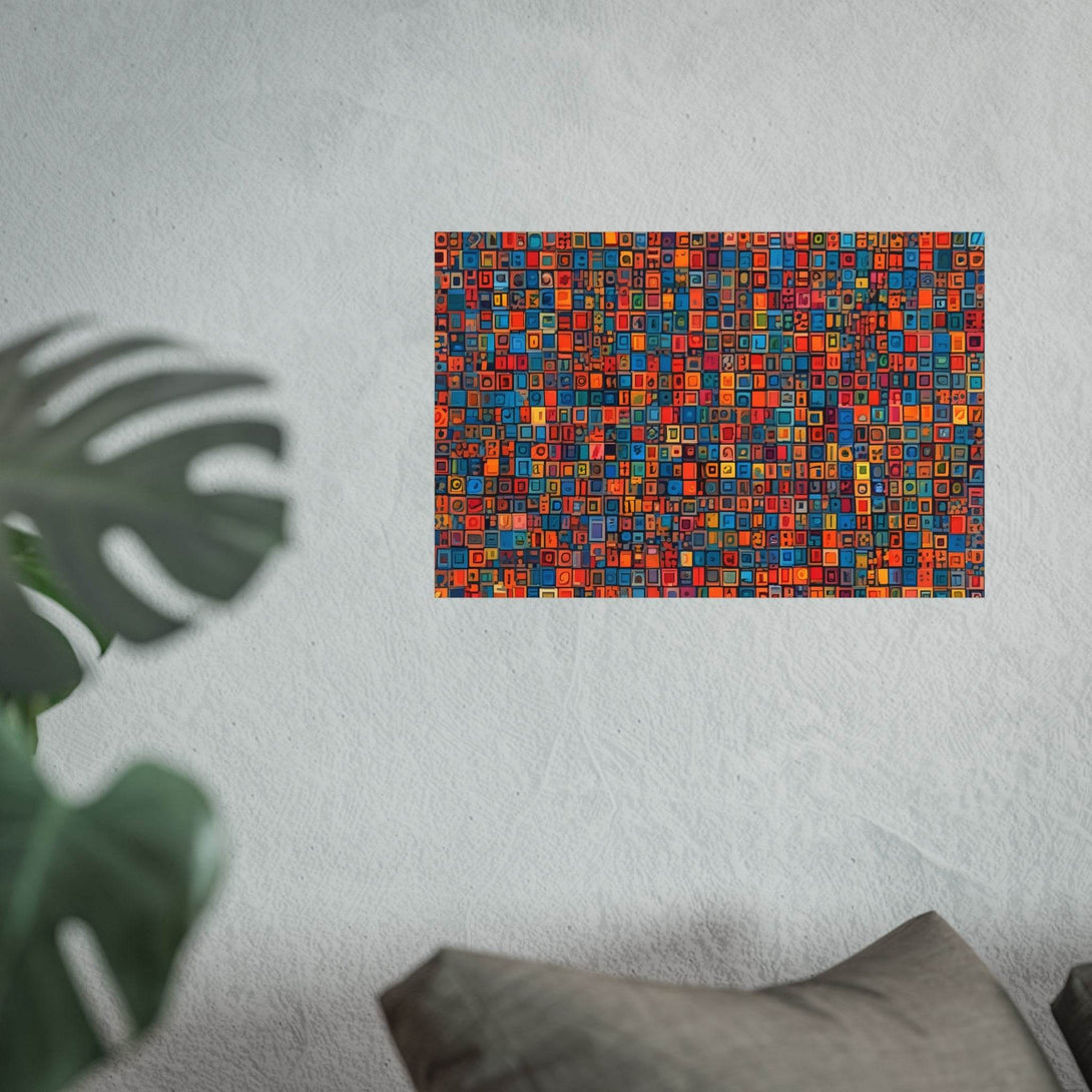 PsEyeCode #1 - Digital Mosaic on Horizontal (3:2) Fine Art Poster - Highdellic