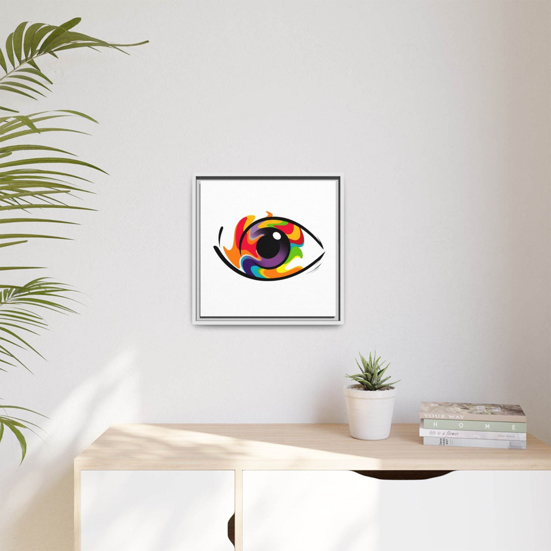 PsEyeGo 3 – Chromatic Flame on Framed Matte Canvas (Multi-color) - Highdellic
