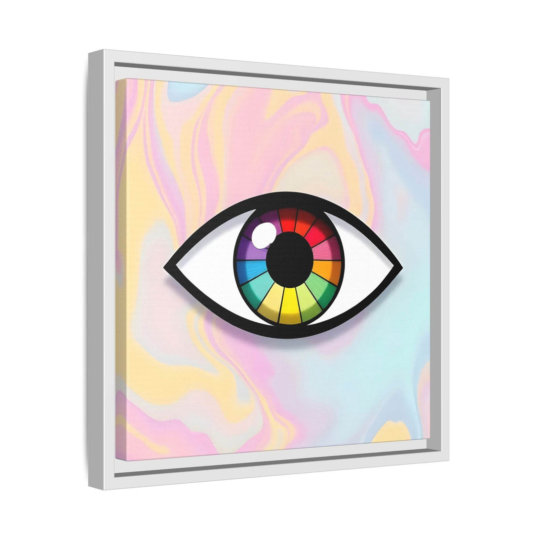 PsEyeFlow 5 - Prism Stare. ( Colorful Framed Matte Canvas Decor ) - Highdellic