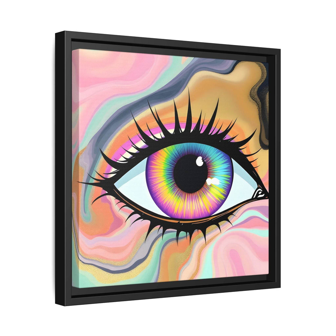 PsEyeFlow #7 - Cosmic Gaze. ( Colorful Framed Matte Canvas Decor ) - Highdellic
