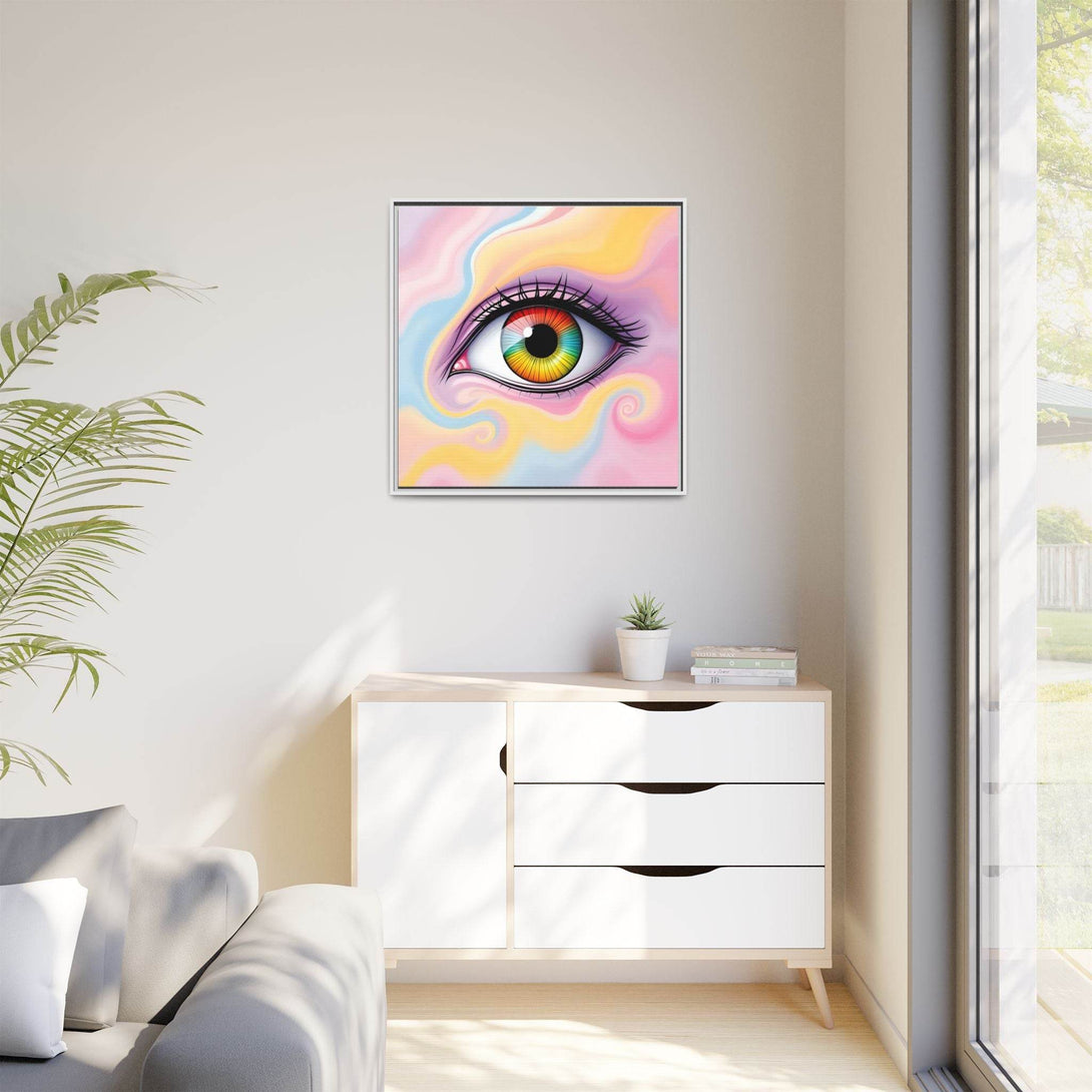 PsEyeFlow #36 – The Whispering Spiral on Framed Matte Canvas - Highdellic