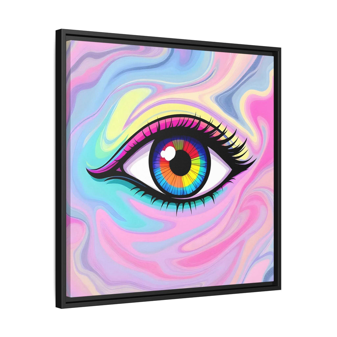 PsEyeFlow #8 - Radiant Vision. ( Colourful Framed Matte Canvas Decor ) - Highdellic