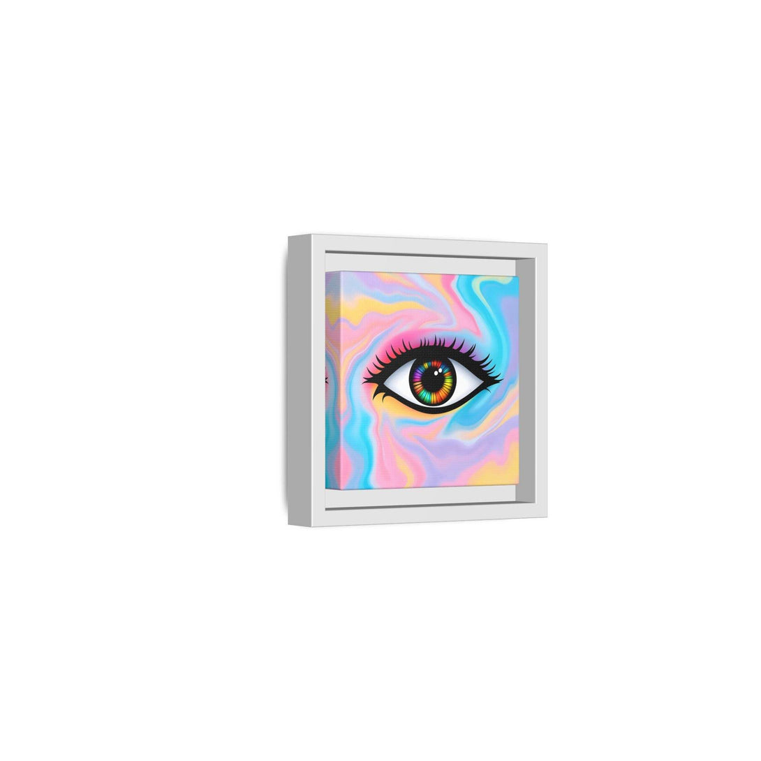 PsEyeFlow #32 - Prism Mirage on Framed Matte Canvas (multi colour) - Highdellic