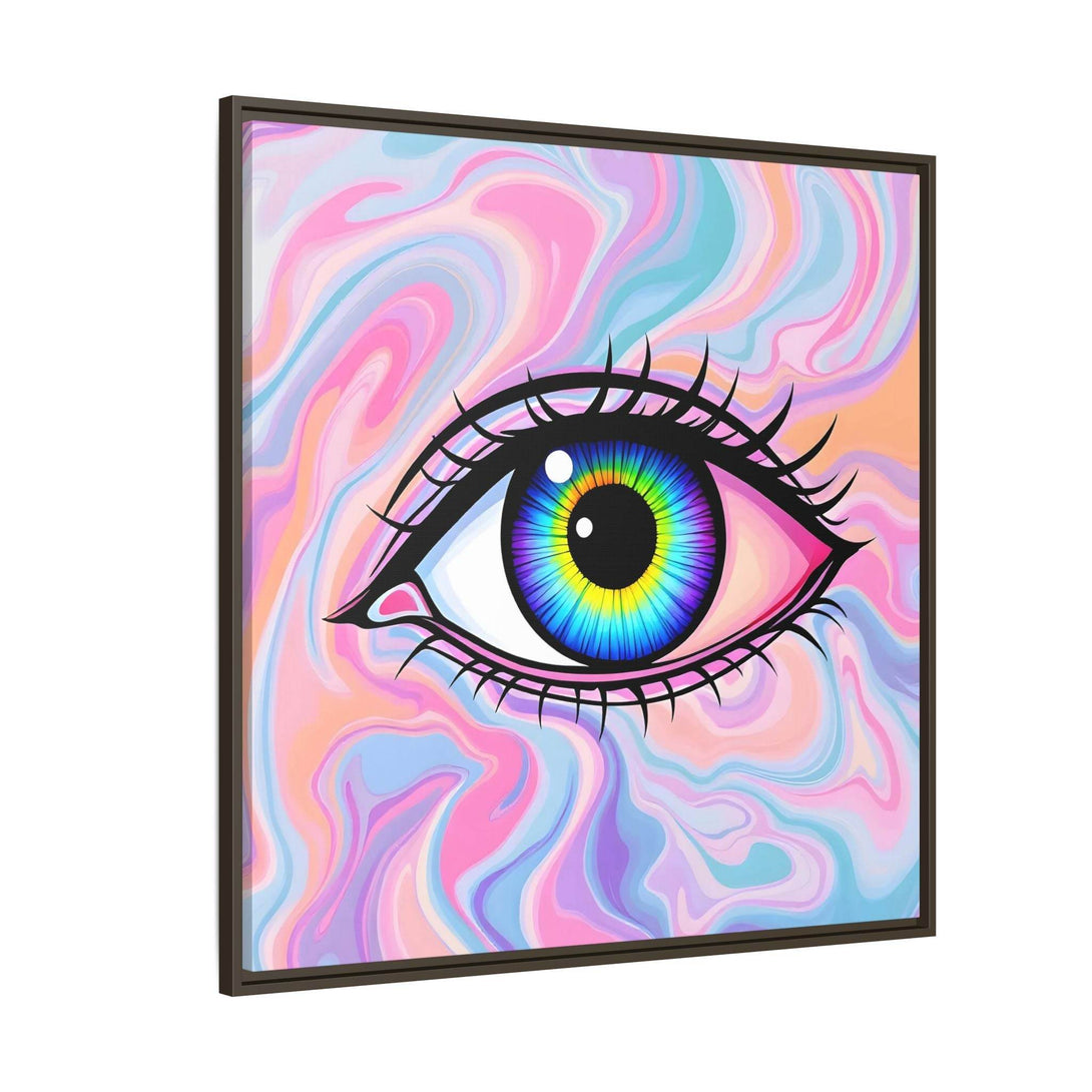 PsEyeFlow #3 – Vivid Mirage (Matte Canvas, Framed (Multi-color)) - Highdellic