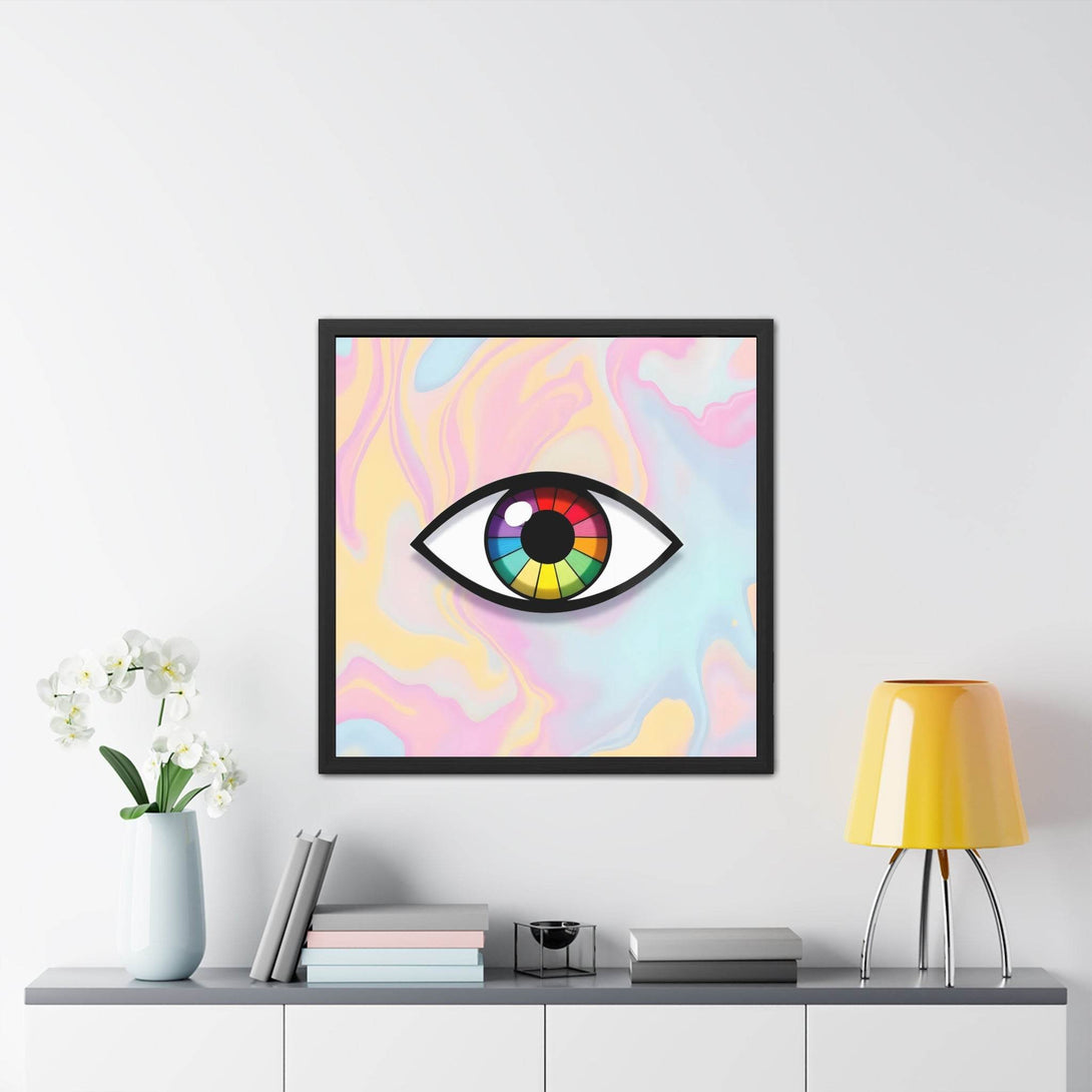 PsEyeFlow 5 - Prism Stare. ( wood Framed semi-gloss coated paper ) - Highdellic