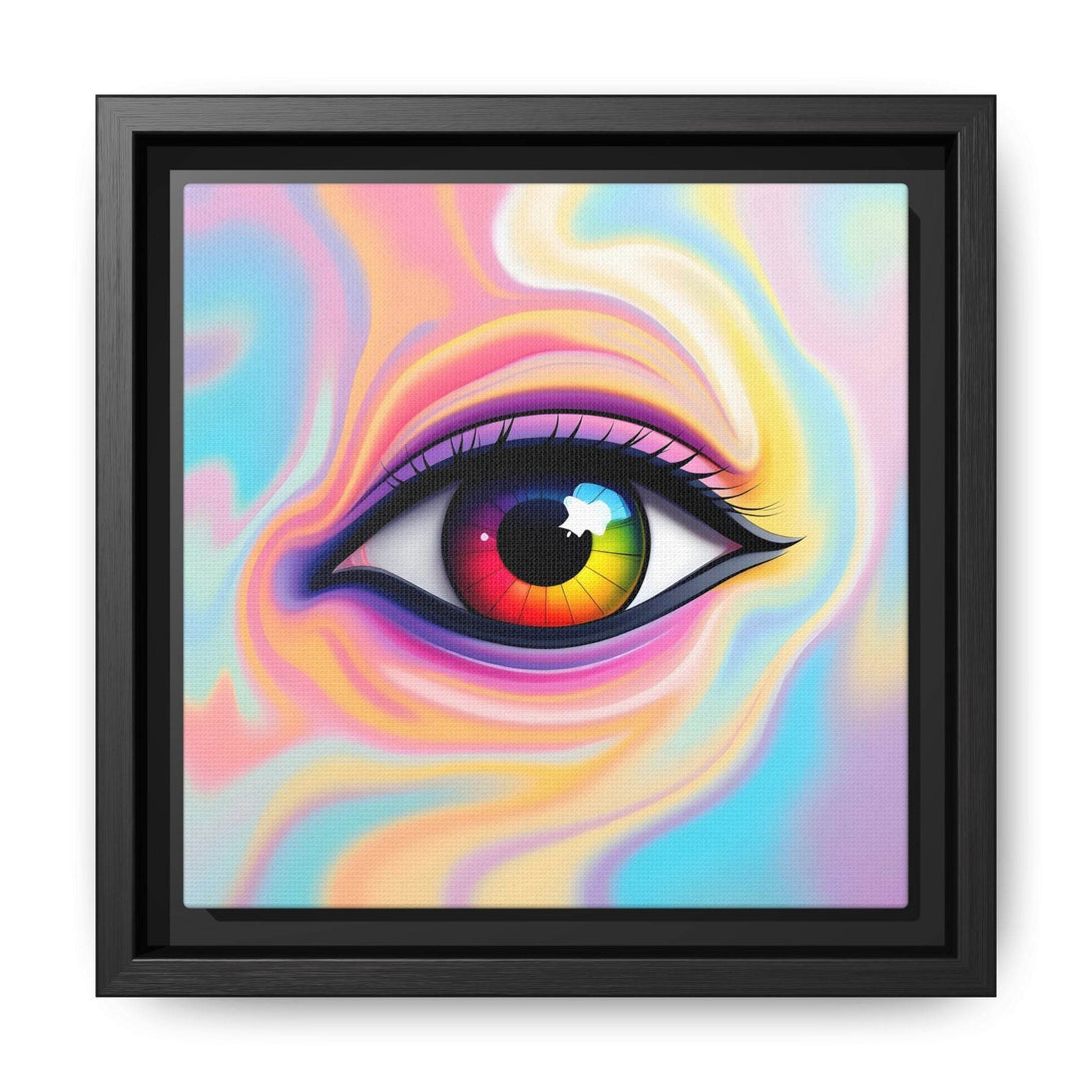 PsEyeFlow #34 – Veil of Visions on Framed Matte Canvas (multi colour) - Highdellic