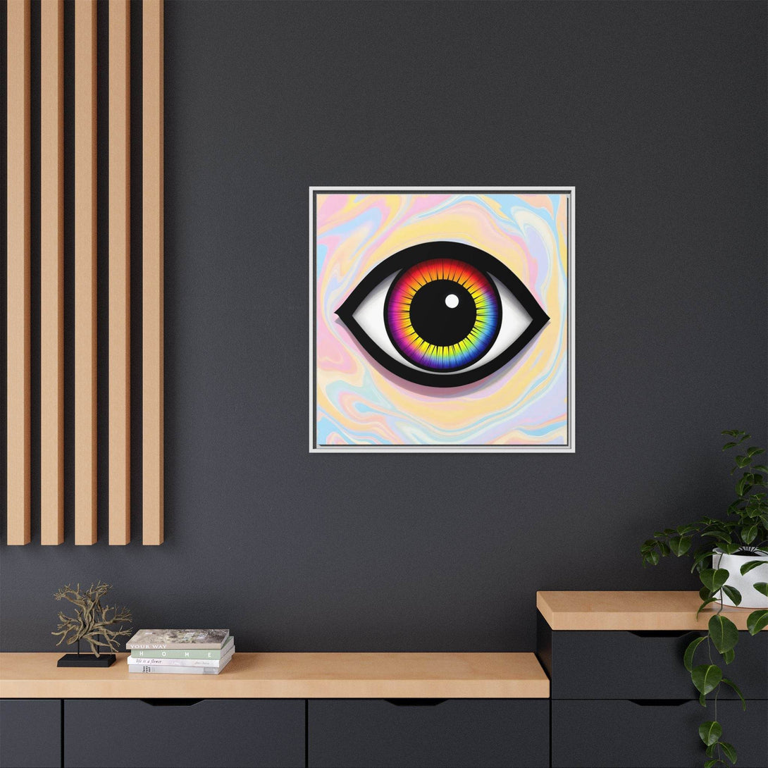 PsEyeFlow #25 - Chromatic Horizon. (Matte Canvas, Framed (Multi-color)) - Highdellic