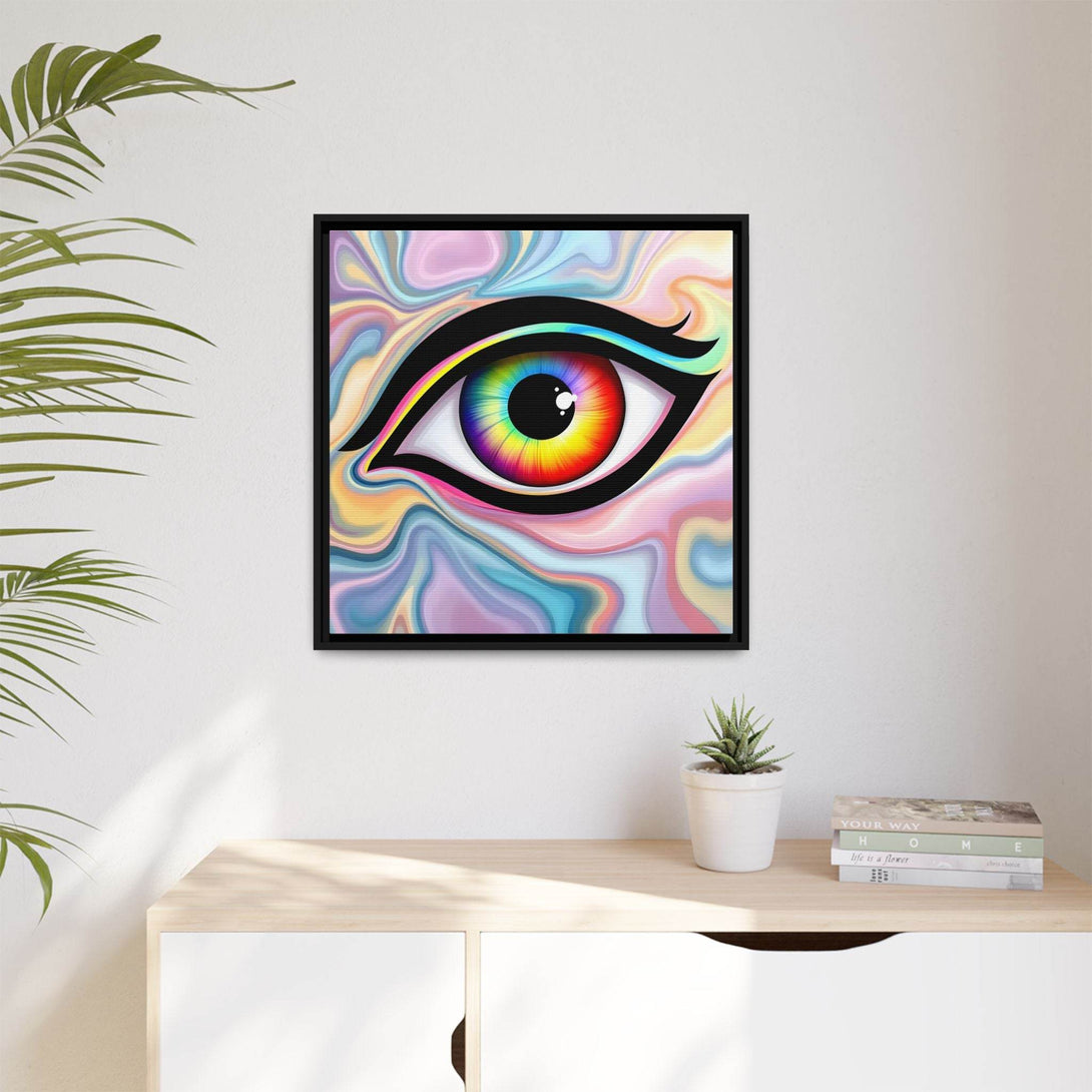 PsEyeFlow #24 - Prism Reflection (Square Matte Canvas, Framed (Multi-color)) - Highdellic