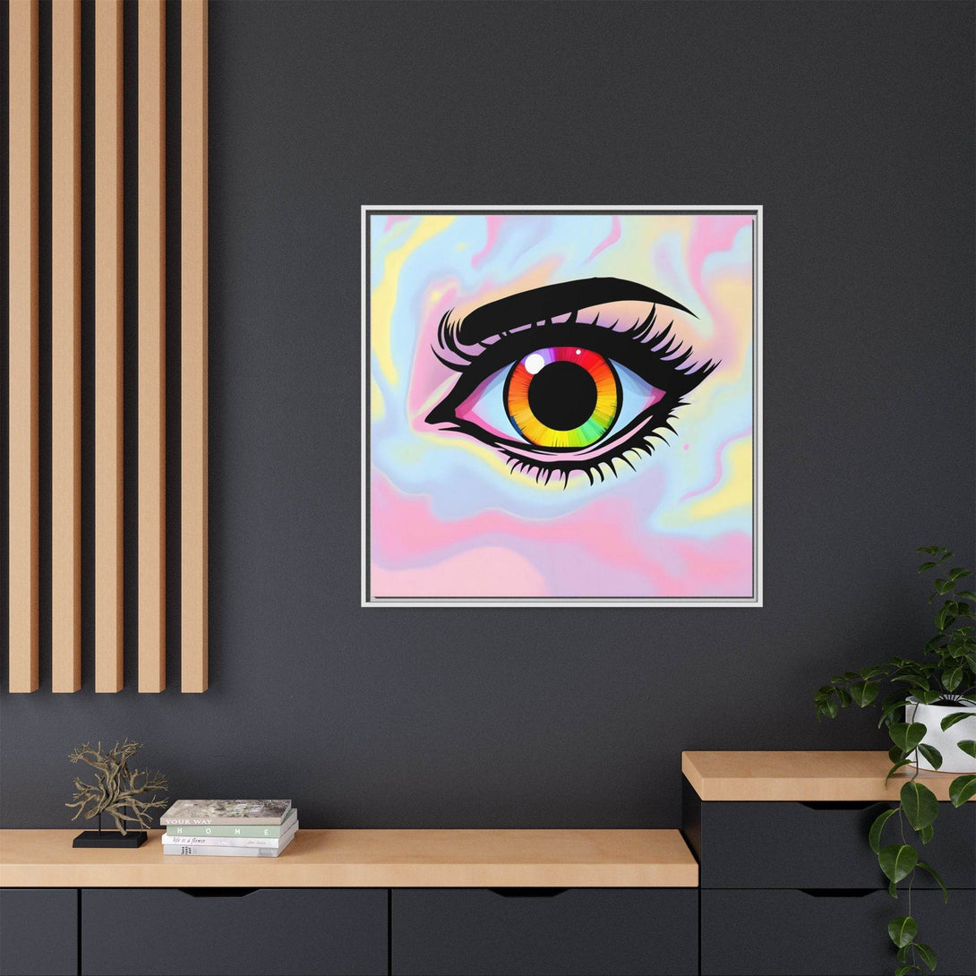PsEyeFlow #35 - Spectrum Sentinel on Framed Matte Canvas (multi colour) - Highdellic