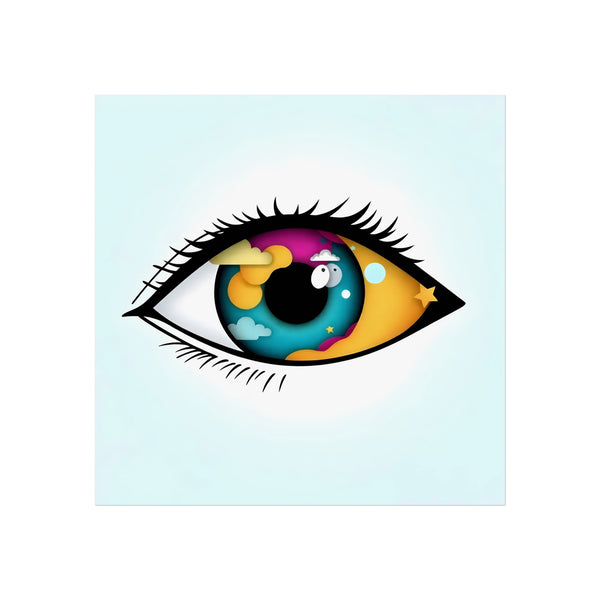 PsEyeDream #8 – Eye of Daydream on Square Fine Art Poster