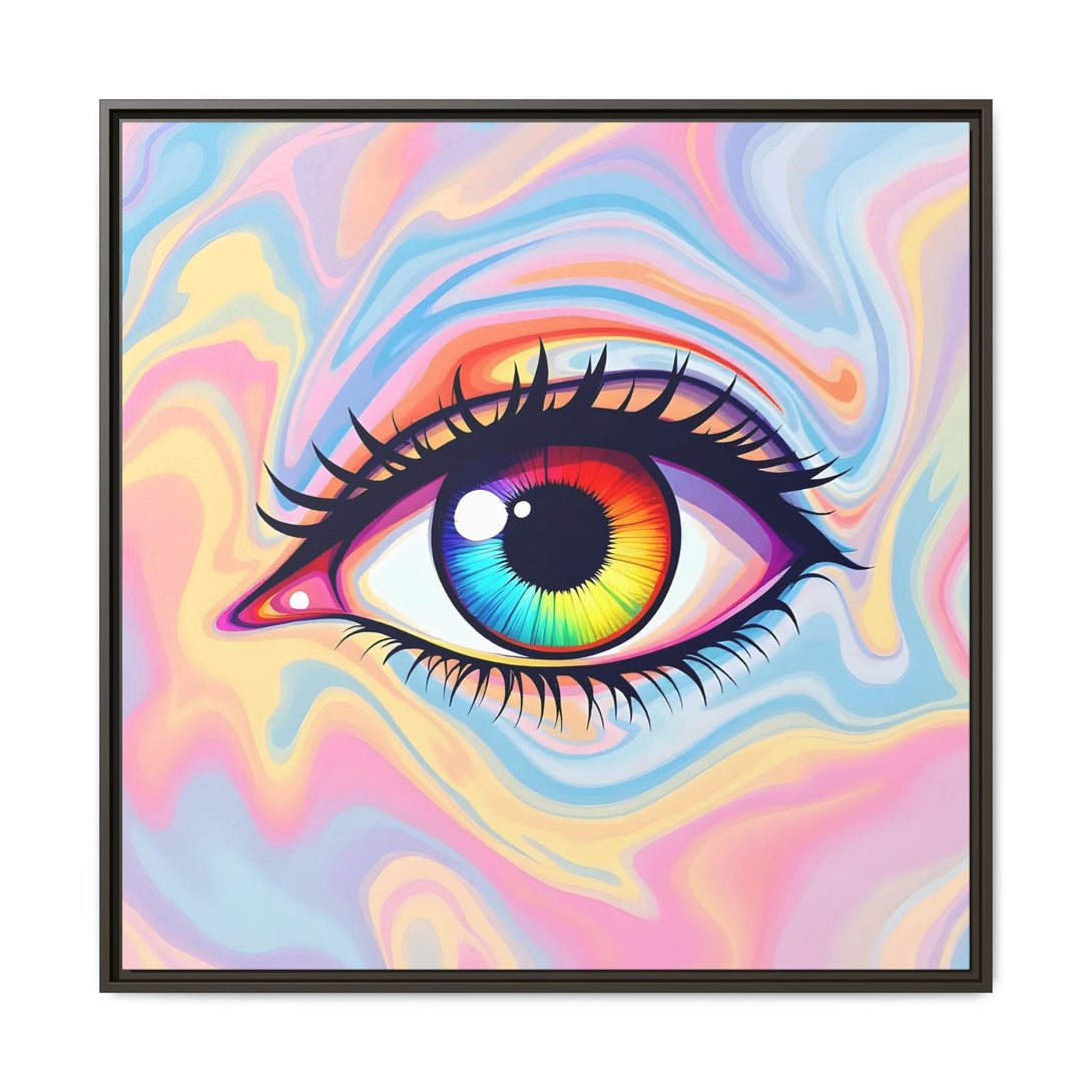 PsEyeFlow #20 - Dreamwave Vision. ( Colorful Framed Matte Canvas Decor ) - Highdellic