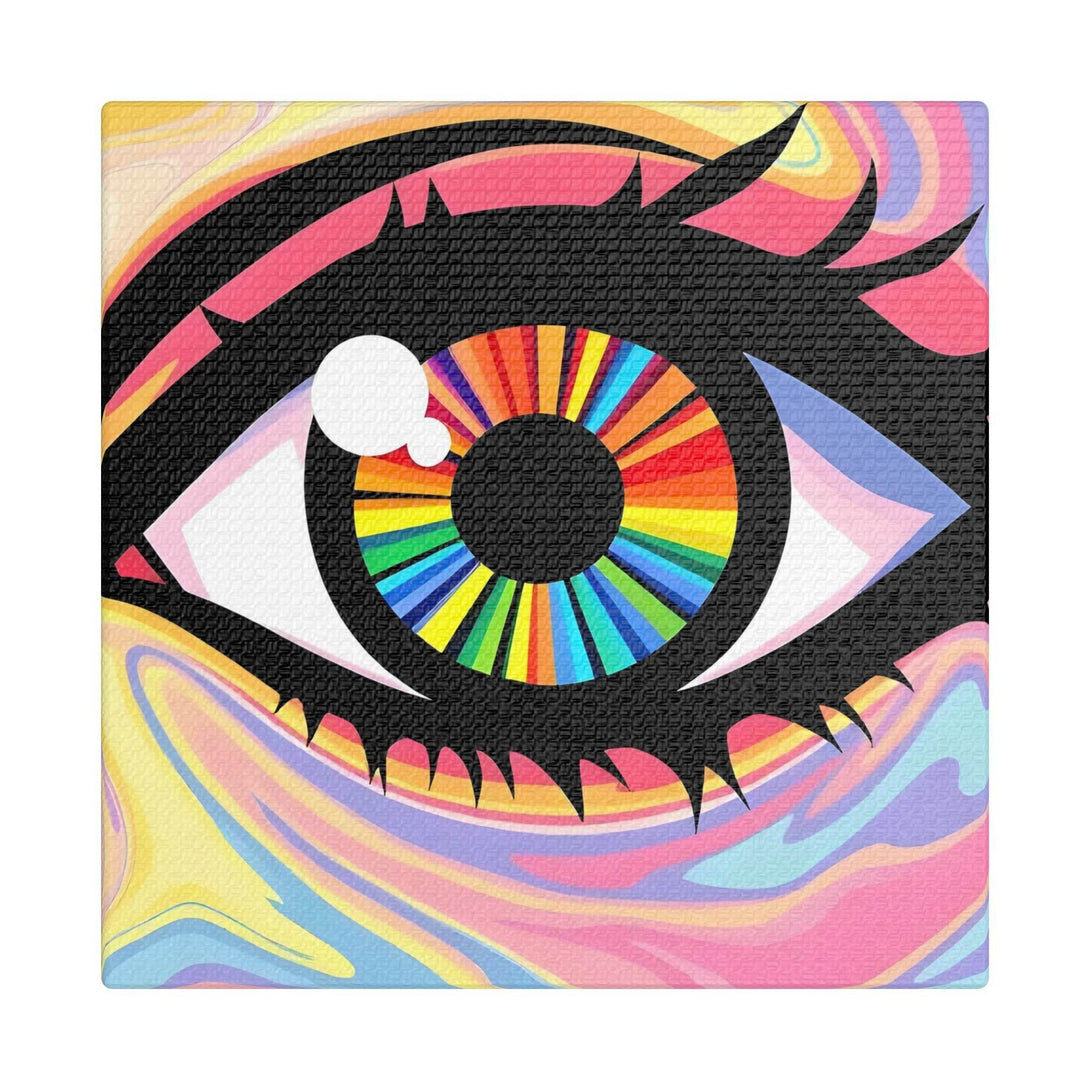 PsEyeFlow #12 - Prismatic Glimpse. (Satin Canvas, Stretched) - Highdellic