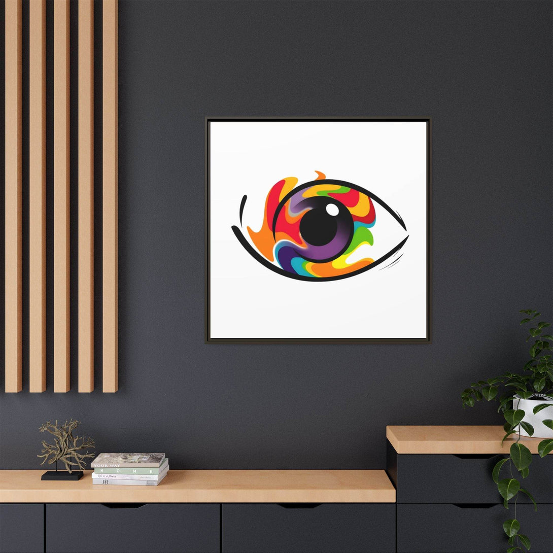 PsEyeGo 3 – Chromatic Flame on Framed Matte Canvas (Multi-color) - Highdellic