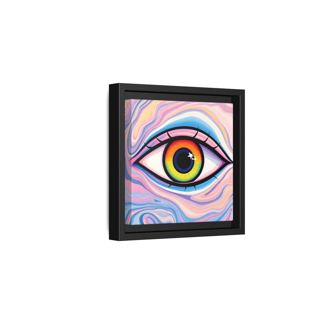 PsEyeFlow #9 - Celestial Stare. ( Colorful Framed Matte Canvas Decor ) - Highdellic
