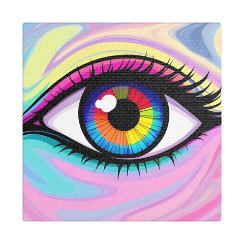 PsEyeFlow #8 - Radiant Vision. (Satin Canvas, Stretched) - Highdellic