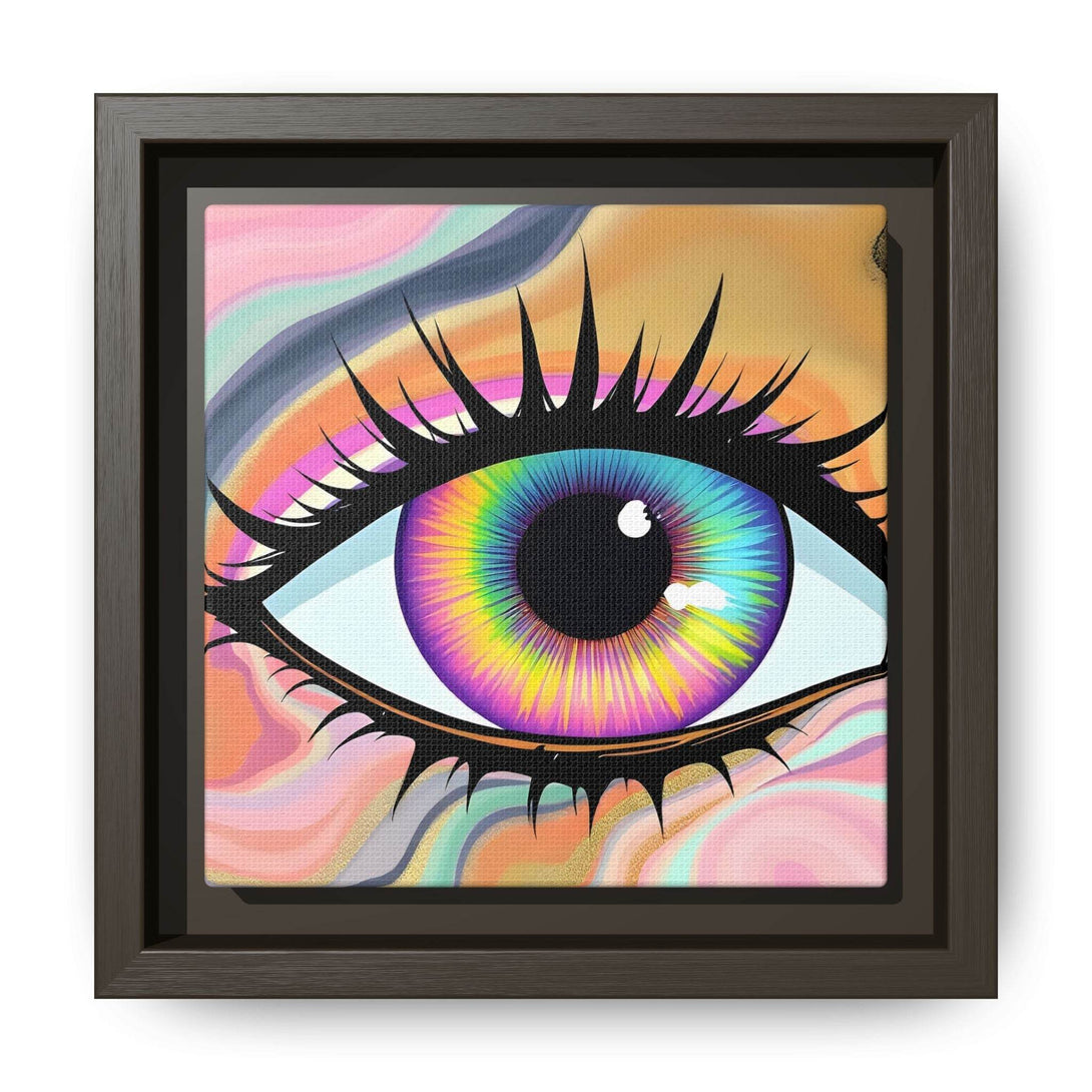 PsEyeFlow #7 - Cosmic Gaze. ( Colorful Framed Matte Canvas Decor ) - Highdellic