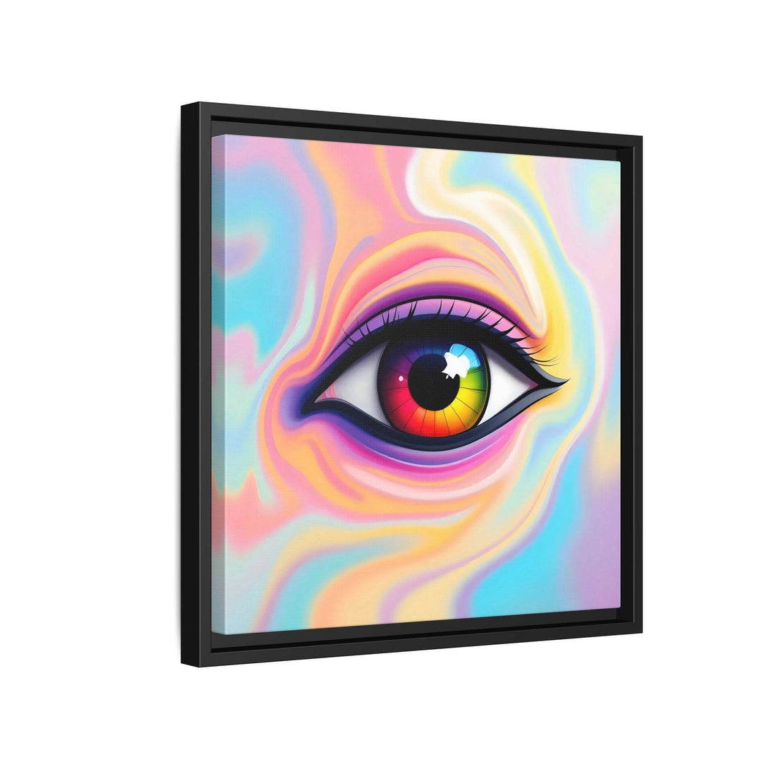 PsEyeFlow #34 – Veil of Visions on Framed Matte Canvas (multi colour) - Highdellic