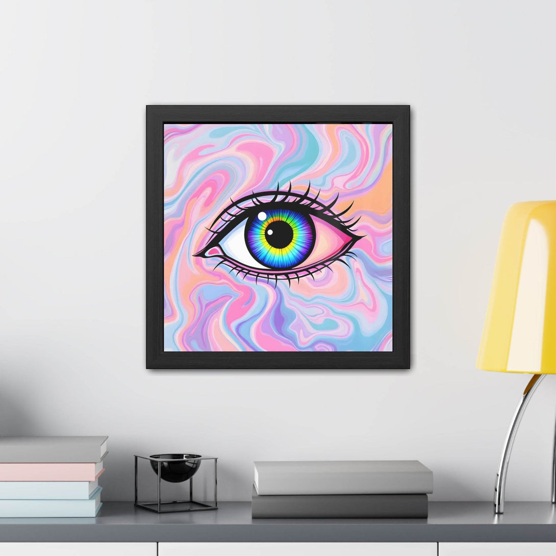 PsEyeFlow #3 – Vivid Mirage. ( wood Framed semi-gloss coated paper ) - Highdellic