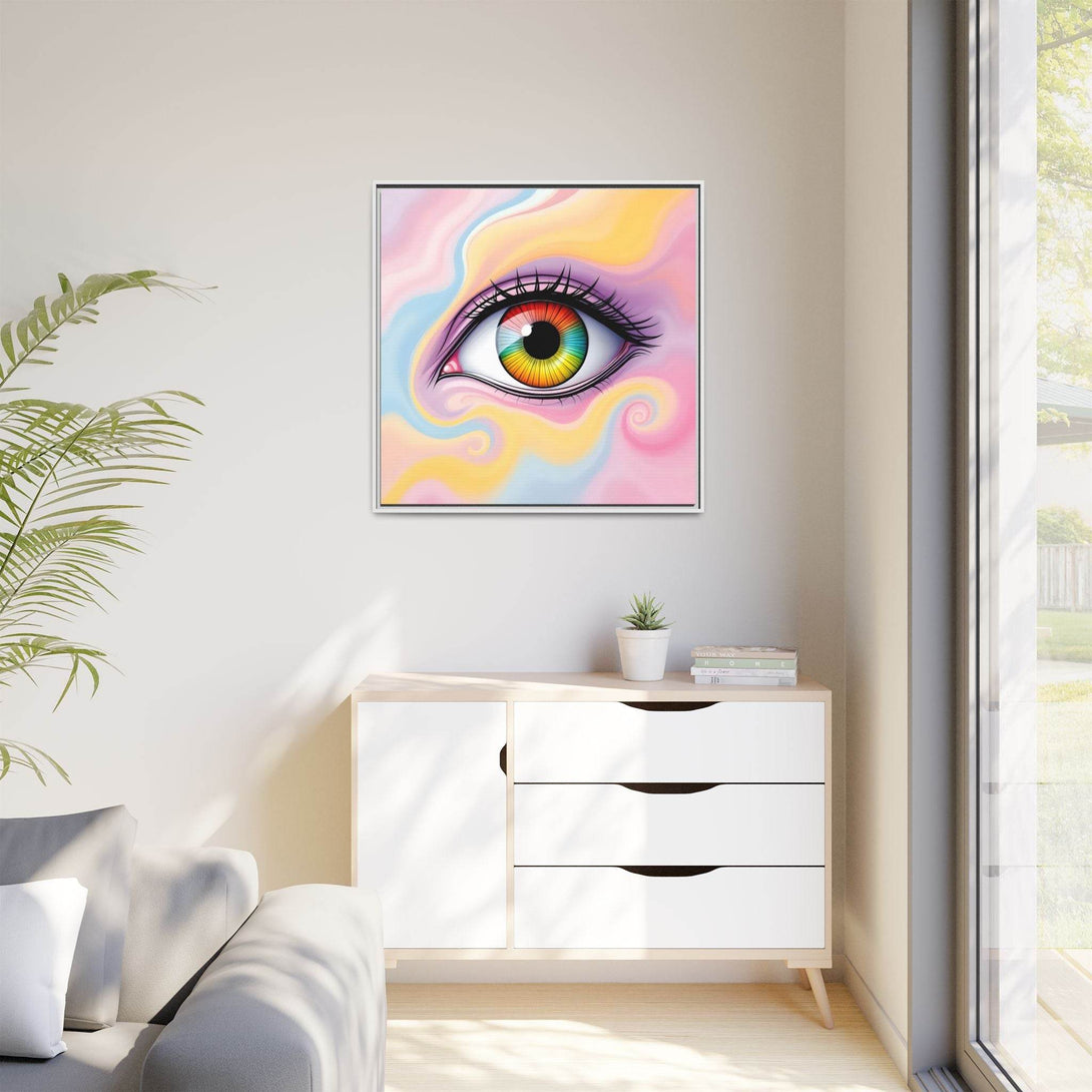 PsEyeFlow #36 – The Whispering Spiral on Framed Matte Canvas - Highdellic