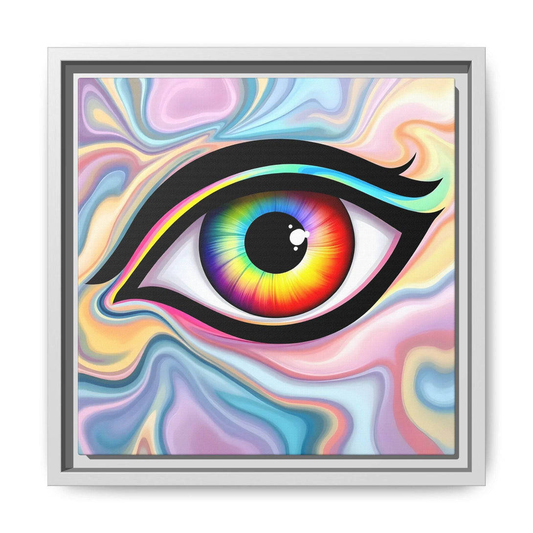 PsEyeFlow #24 - Prism Reflection (Square Matte Canvas, Framed (Multi-color)) - Highdellic