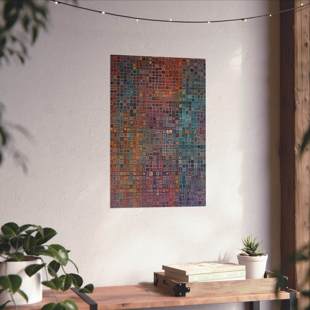 PsEyeCode #2a - Encrypted Echo on Vertical (2:3) Fine Art Poster - Highdellic