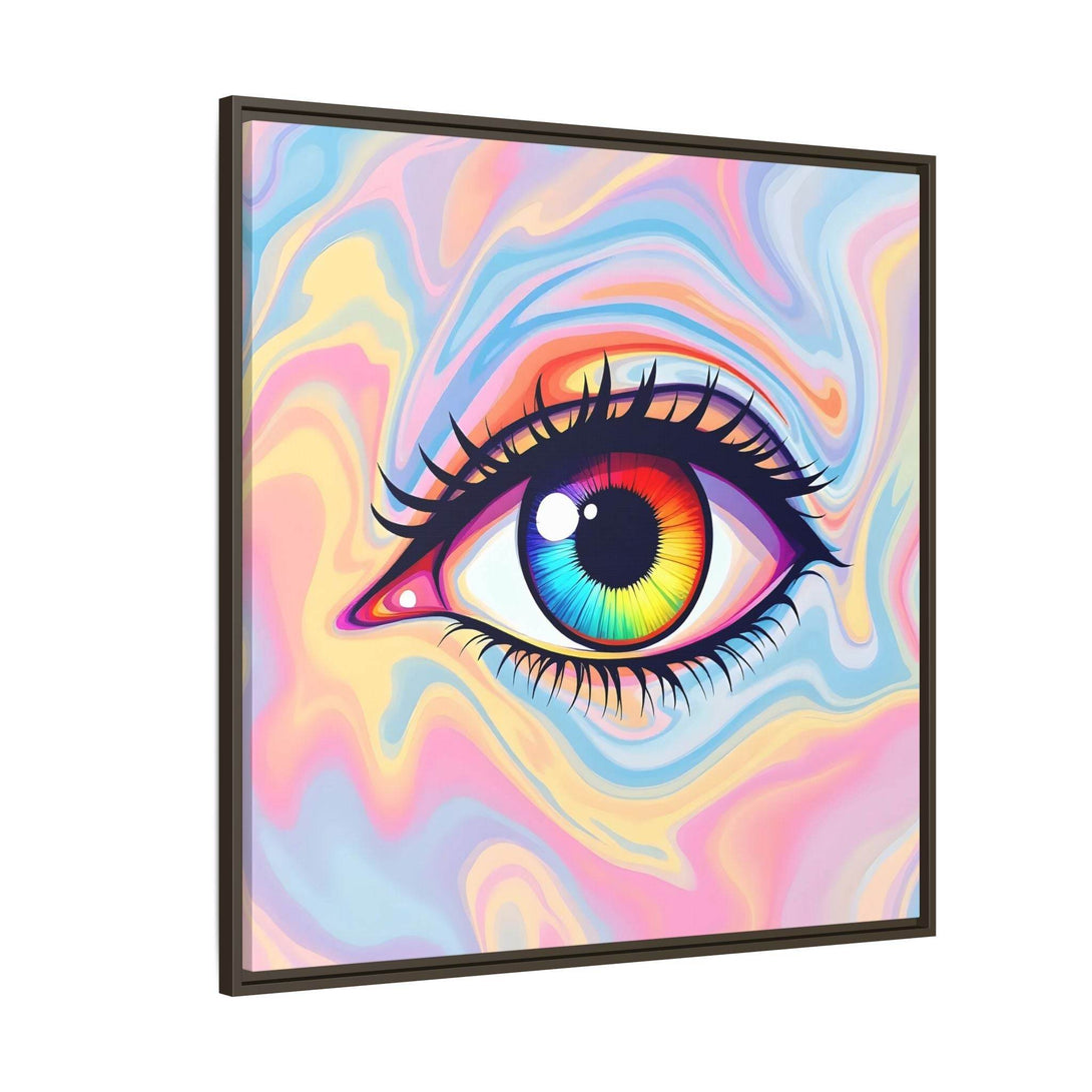 PsEyeFlow #20 - Dreamwave Vision. ( Colorful Framed Matte Canvas Decor ) - Highdellic